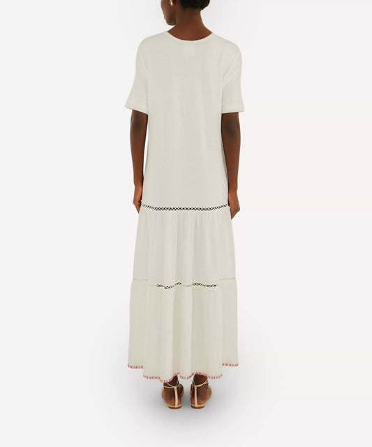 FARM Rio Have A Nice Trip Maxi Dress in Off White
