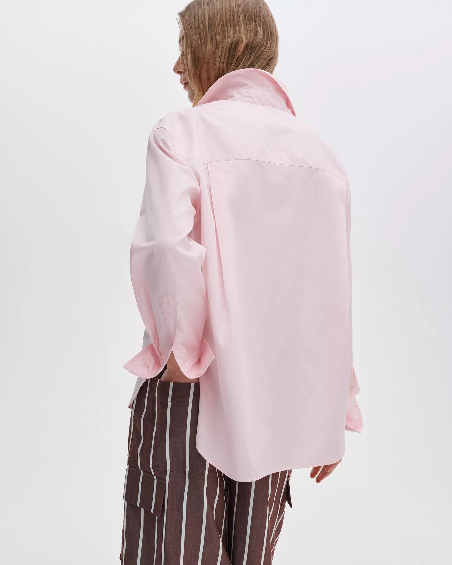 Rag and Bone Connie Poplin Shirt in Peony