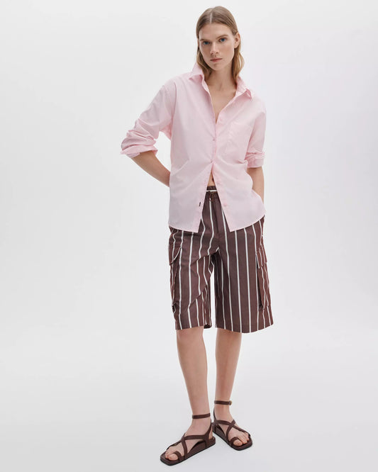 Rag and Bone Connie Poplin Shirt in Peony