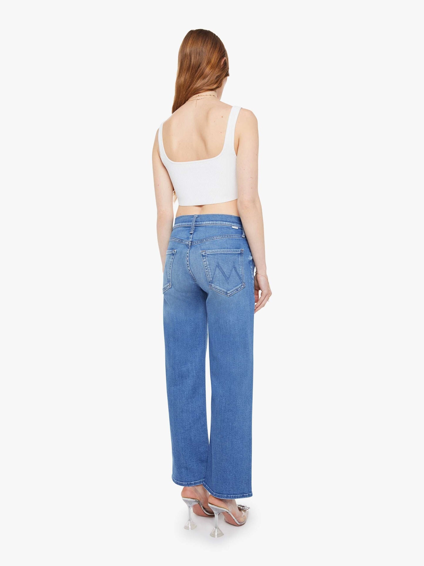 MOTHER Mid Rise Rambler Zip Ankle in Piece by Piece