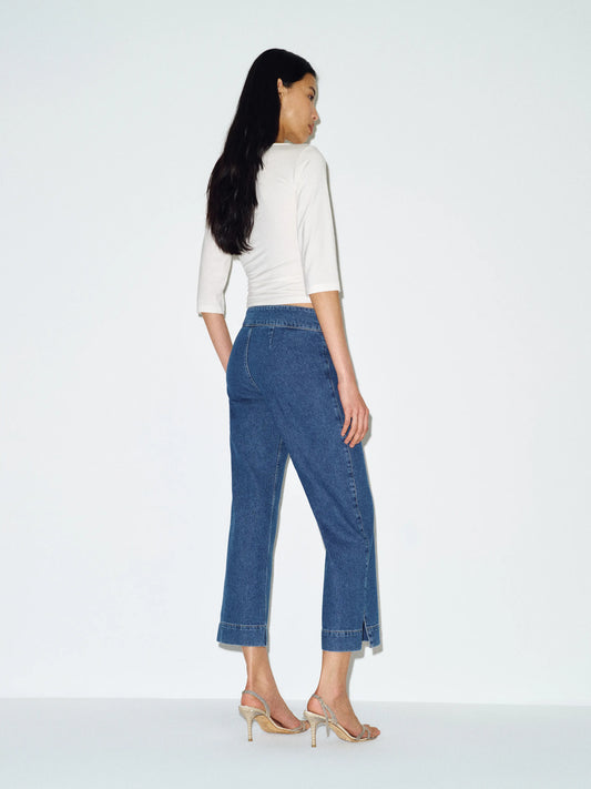 Reformation Kat Low Rise Straight Cropped Jeans Faxa