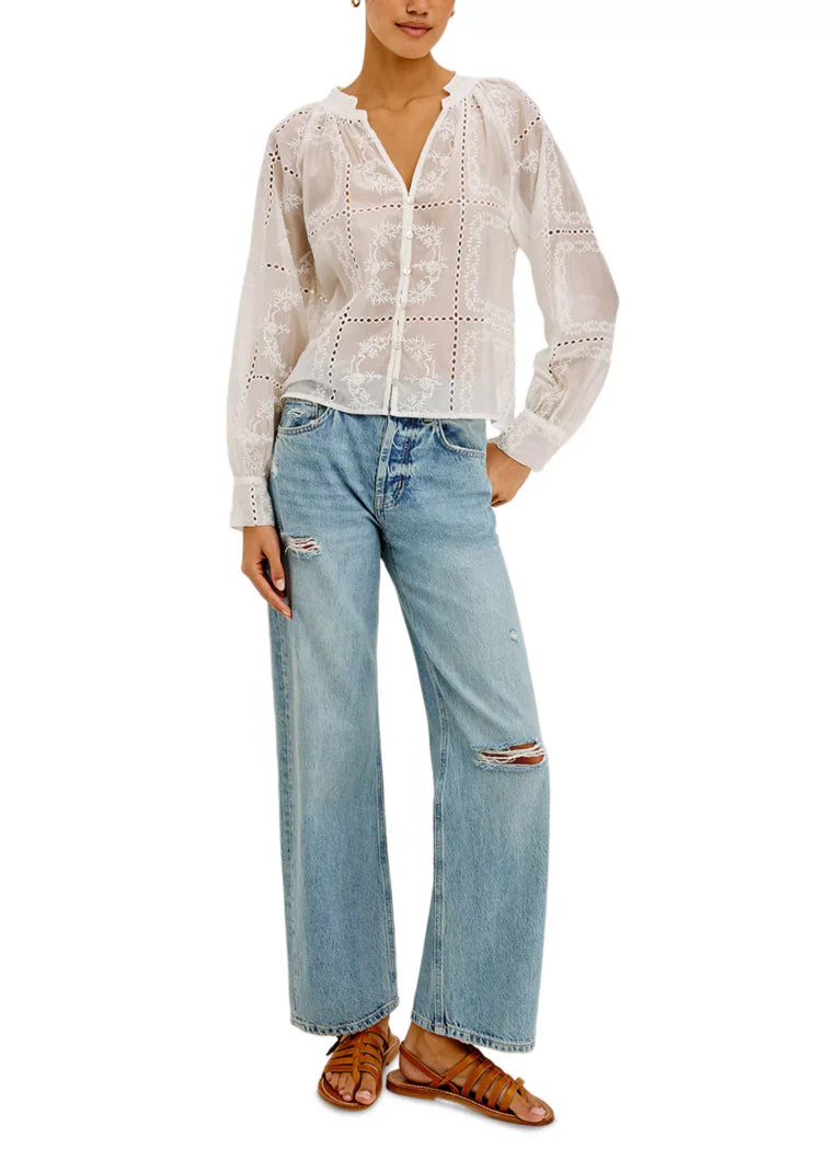 RAILS Francine Blouse in Ivory Handkerchief