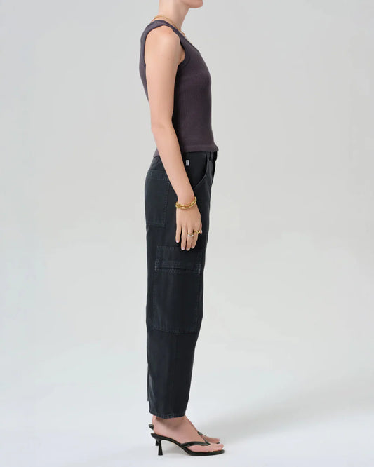 Citizens of Humanity Marcelle Cargo Pants in Washed Black