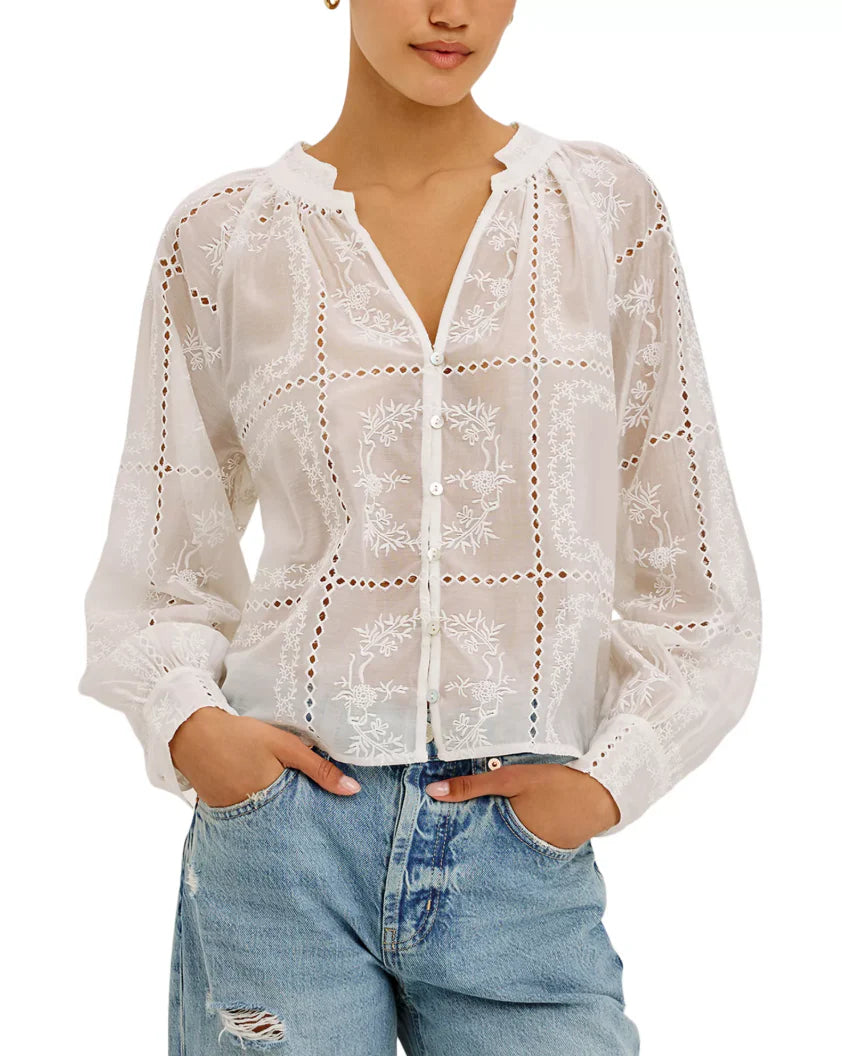 RAILS Francine Blouse in Ivory Handkerchief