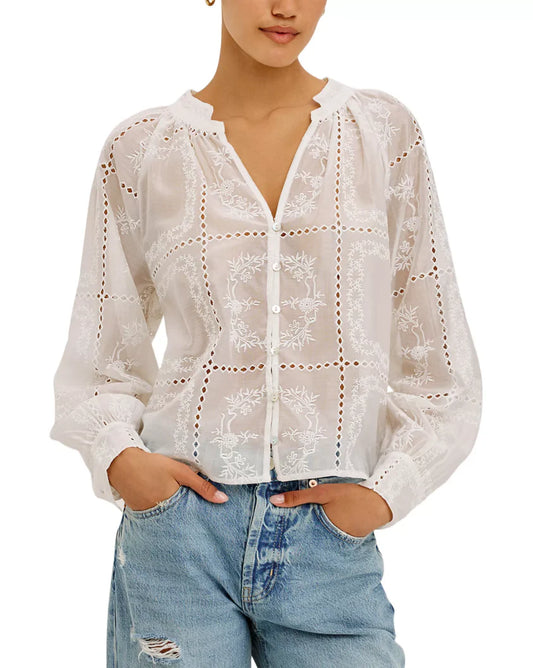 RAILS Francine Blouse in Ivory Handkerchief