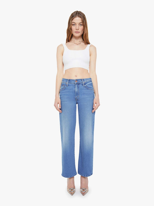 MOTHER Mid Rise Rambler Zip Ankle in Piece by Piece
