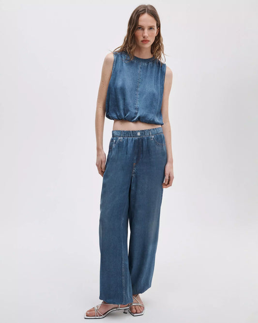 Rag & Bone Miramar Satin Bubble Pants in Jasper