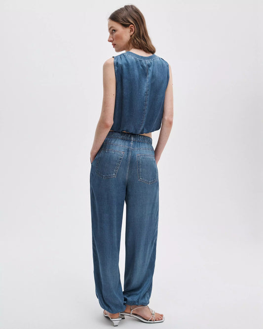 Rag & Bone Miramar Satin Bubble Pants in Jasper