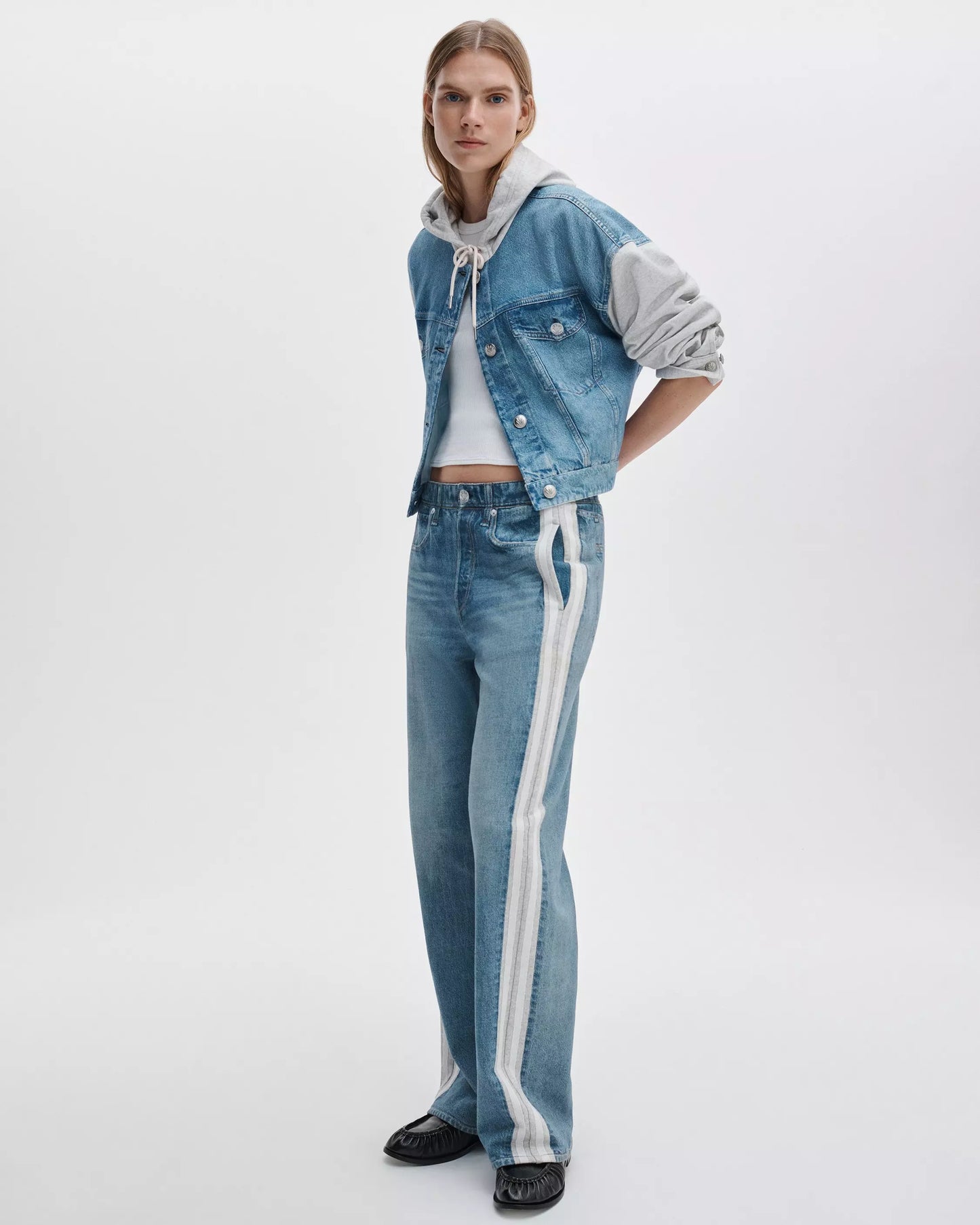 Rag & Bone Miramar Terry Pull On Wide Leg Pants Sport Combo